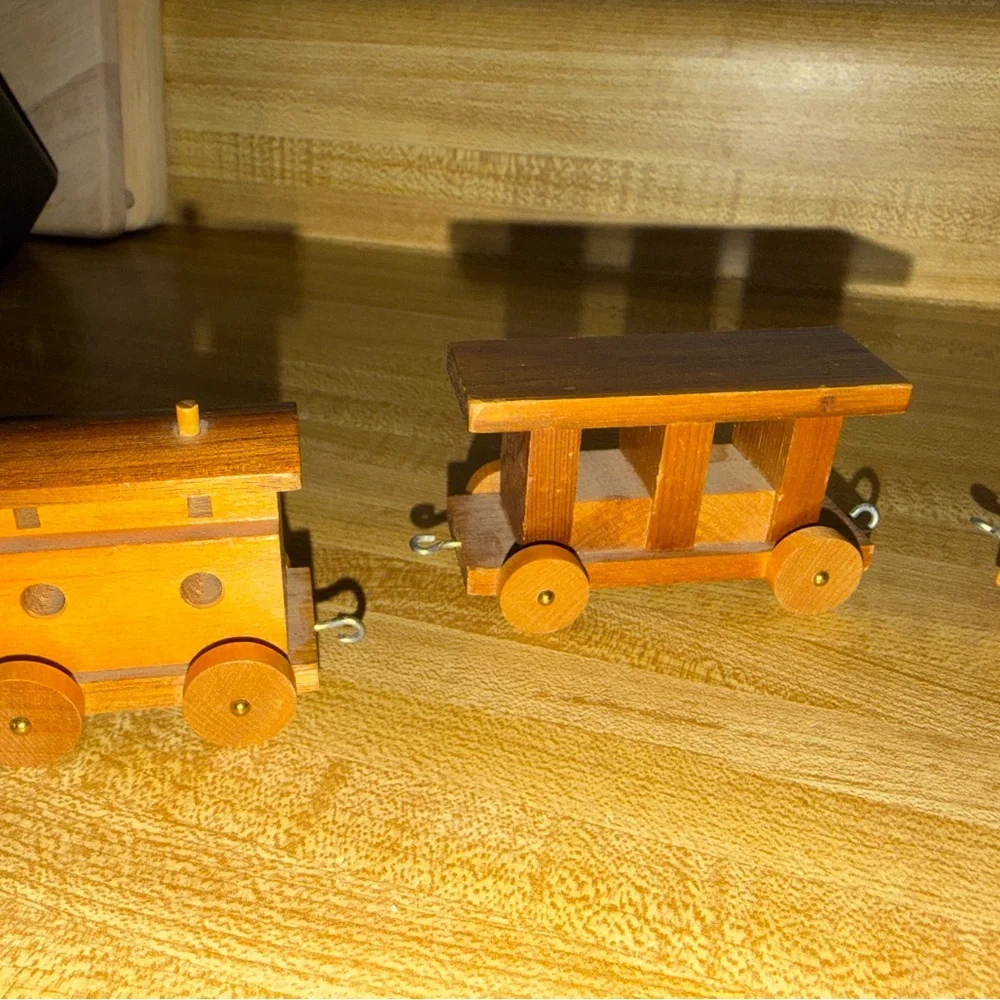 Vintage 90s toystalgia Wooden Train Set for Kids collectibles trains fun play